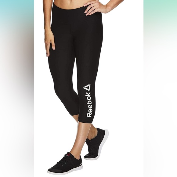 REEBOK Capri Compression Athletic Leggings - Picture 8 of 8